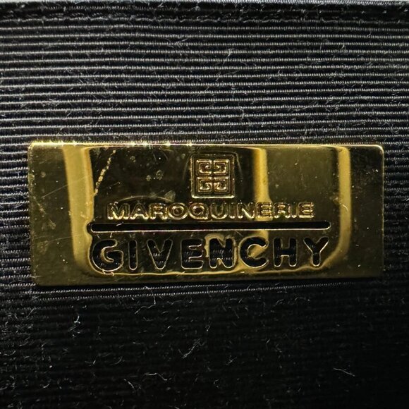 Auth GIVENCHY Handbag Black Leather/Plastic - - Picture 12 of 12